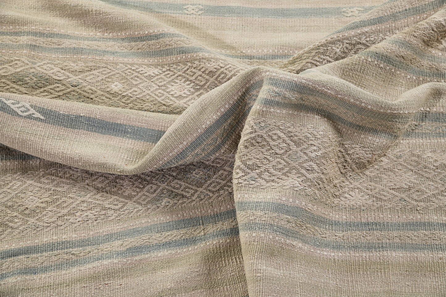 Vintage Turkish Jijim - hand-knotted in Turkey - styled in room setting [#1]