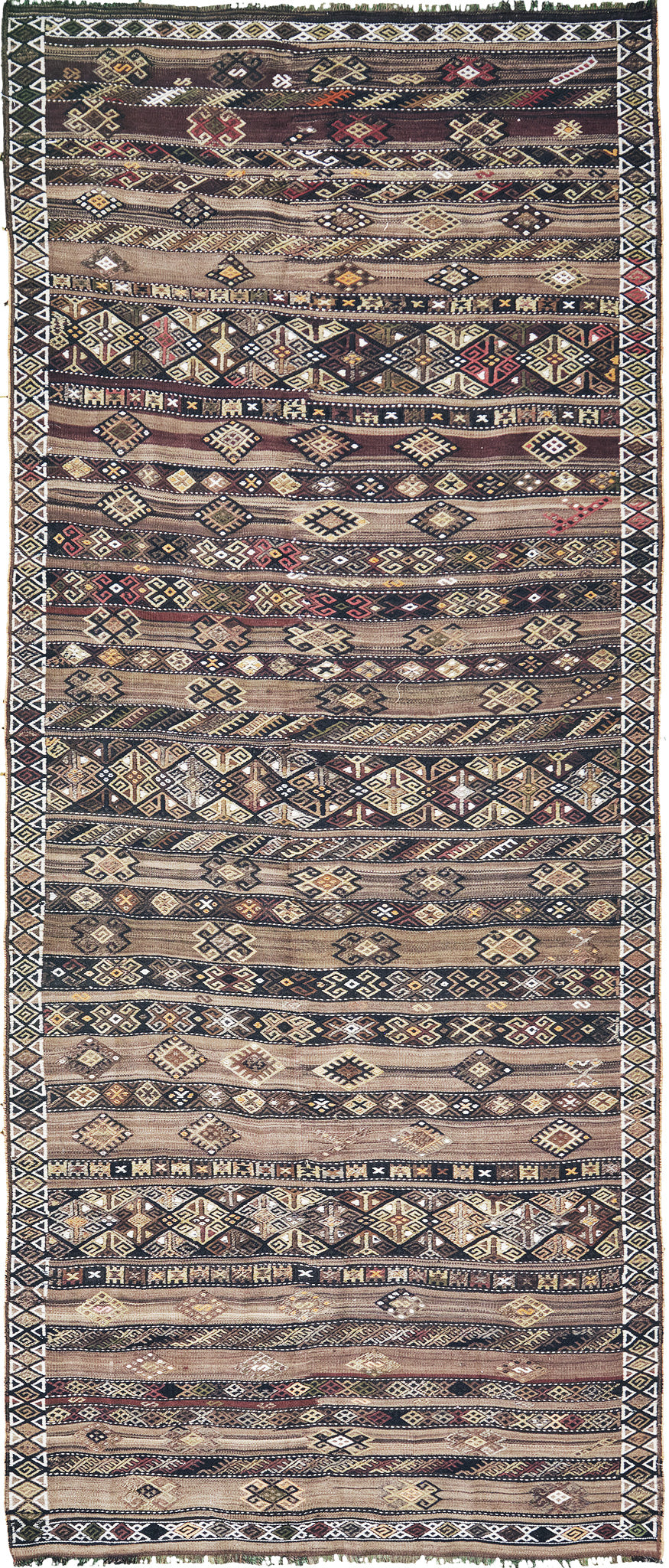 Vintage Turkish Jajim - hand-knotted in Turkey - one-of-a-kind handmade area rug