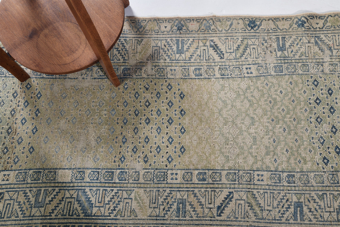 Antique Persian Malayer Runner - narrow runner - styled in room setting [#12]