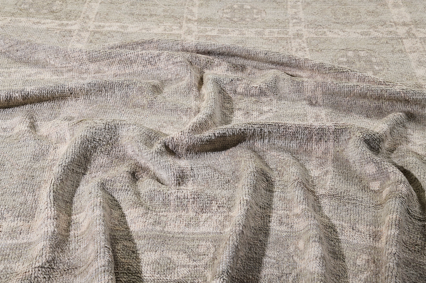 Mandira, Domicile Collection, Khaki - close-up of weave texture and pile