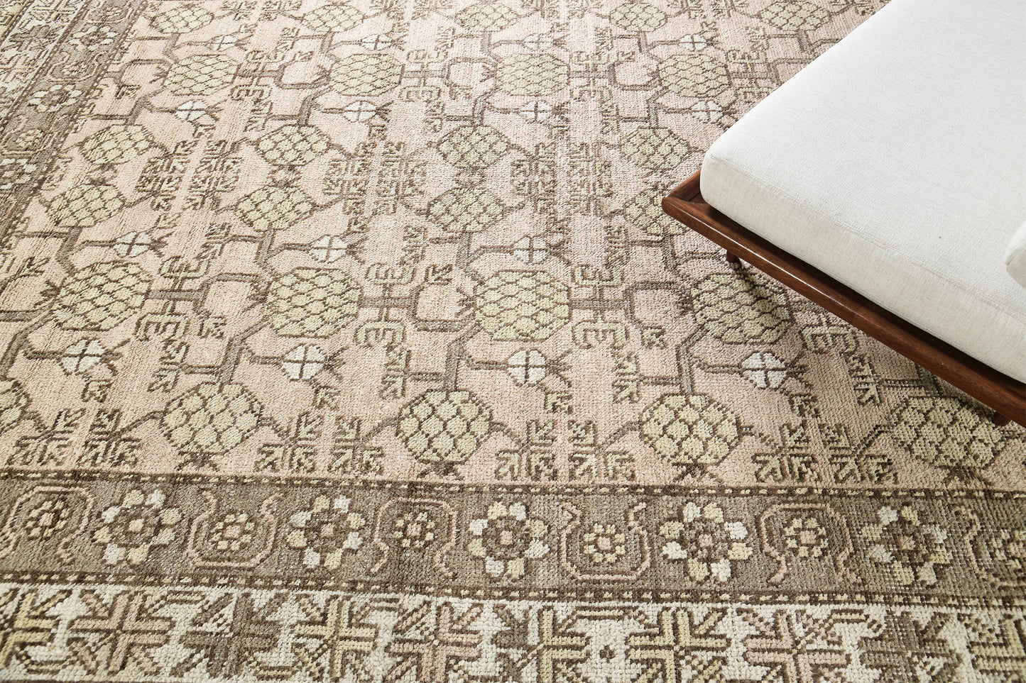 Dadima, Domicile Collection, Rose Walnut - close-up of weave texture and pile