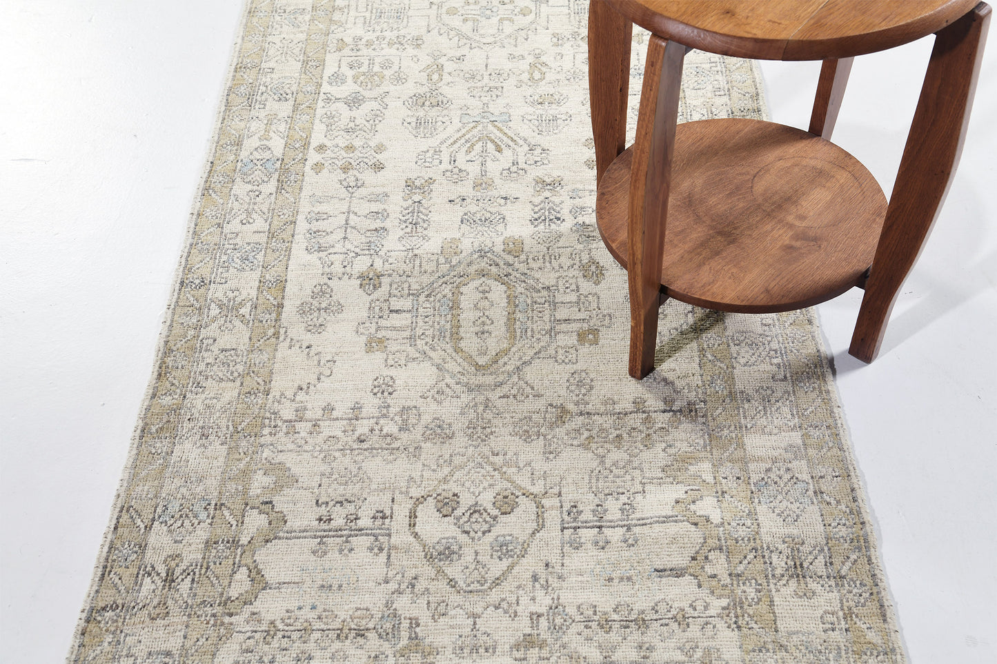 Bidjar Runner, Domicile Collection - narrow runner - close-up of weave texture and pile [#2]