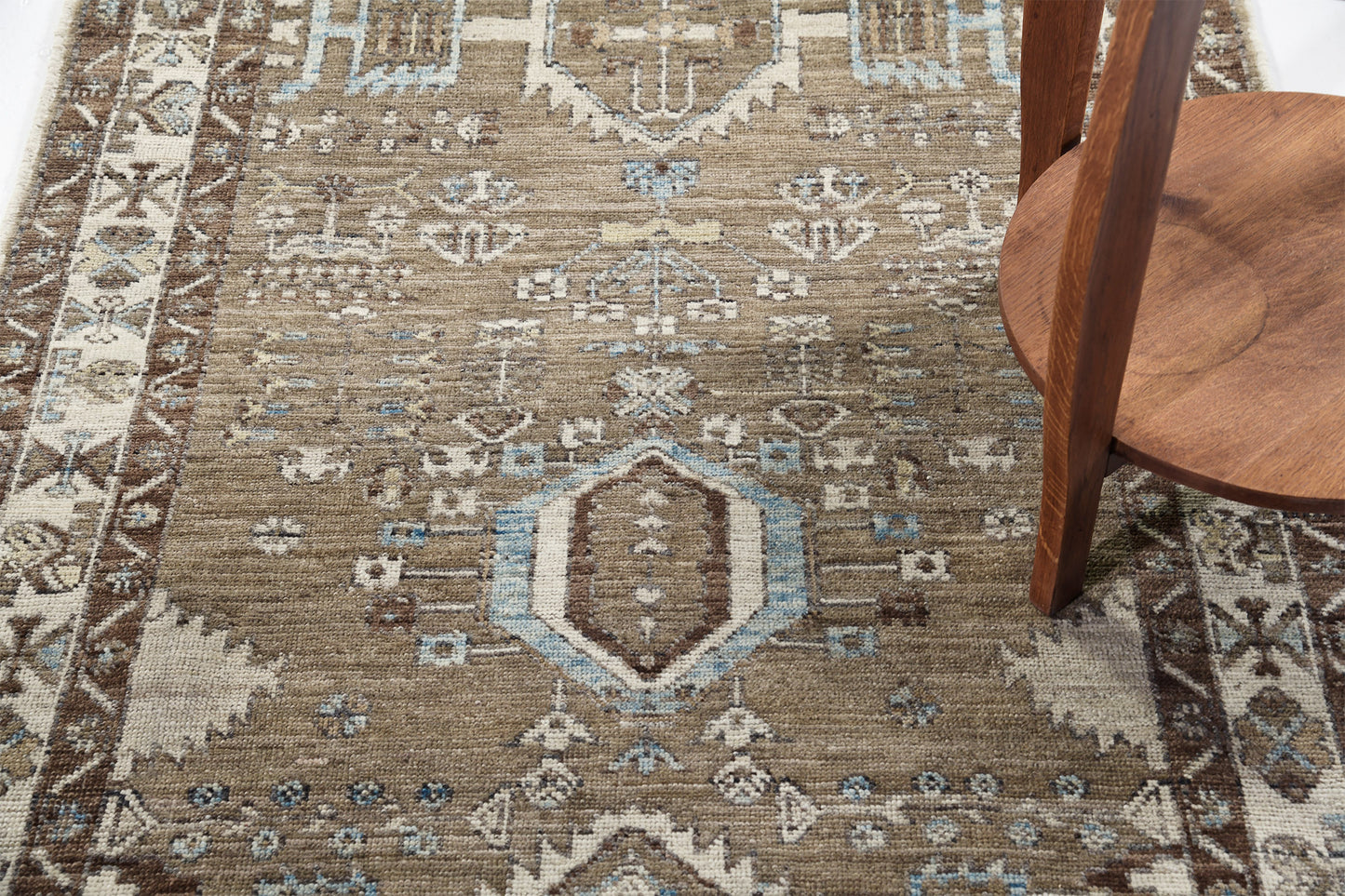 Bidjar Runner, Domicile Collection - narrow runner - close-up of weave texture and pile [#5]