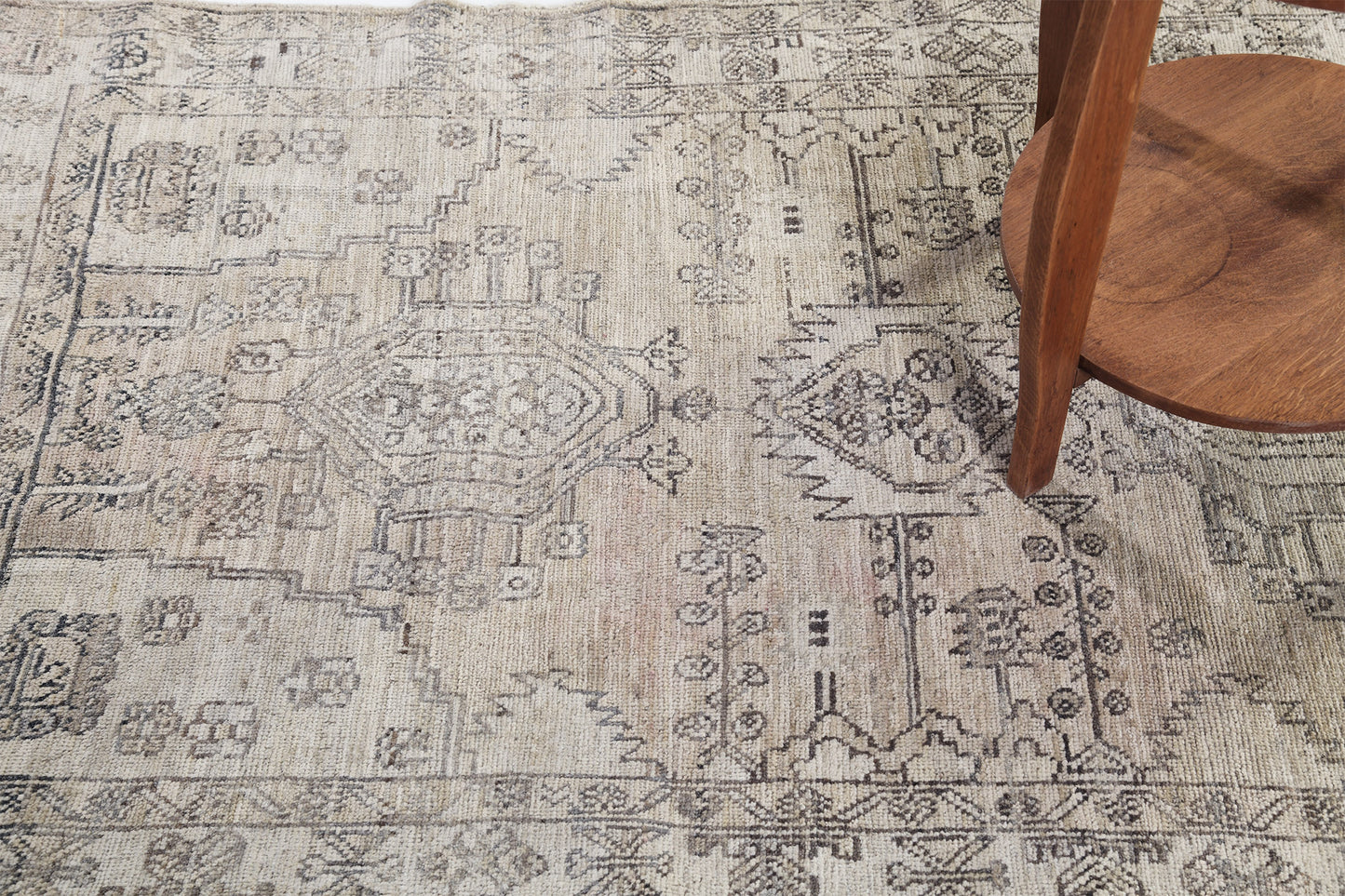 Bidjar Runner, Domicile Collection - narrow runner - close-up of weave texture and pile [#6]
