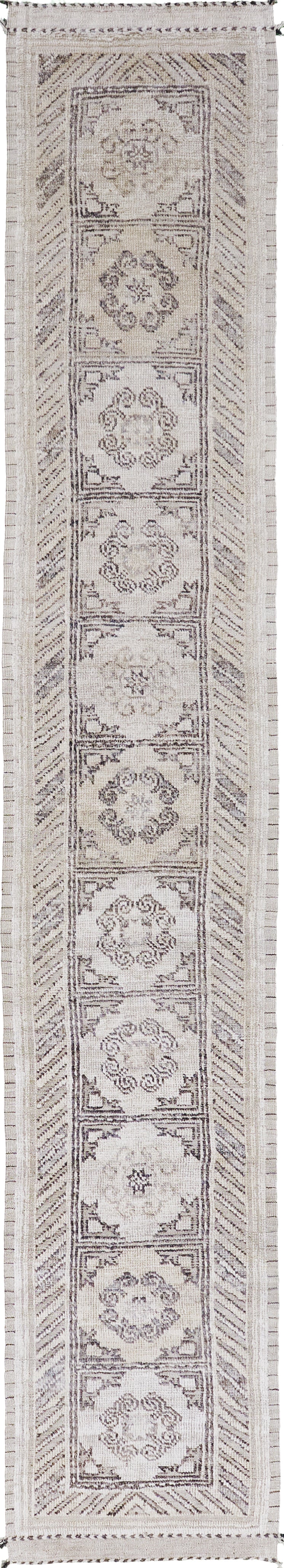 Delpzir Runner, Domicile Collection, Ivory Umbra - narrow runner - one-of-a-kind handmade area rug [#1]