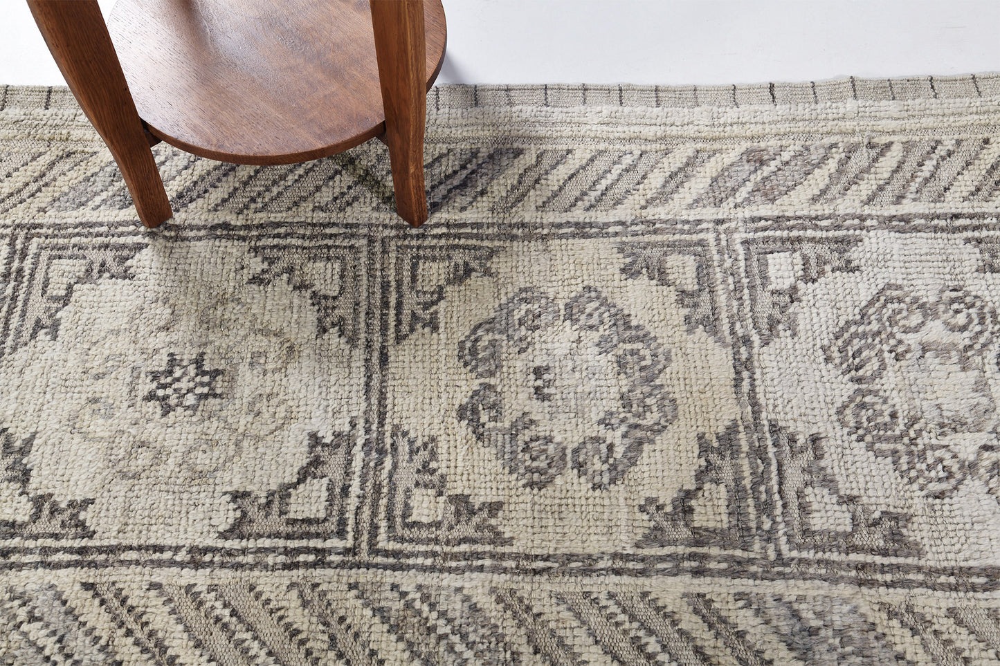 Delpzir Runner, Domicile Collection, Ivory Umbra - narrow runner - overhead flat lay view [#1]