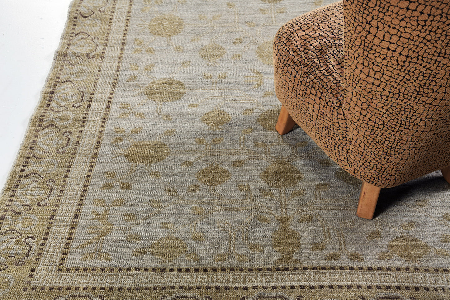 Anar, Muted Revival - artisan revival weave - close-up of weave texture and pile [#2]