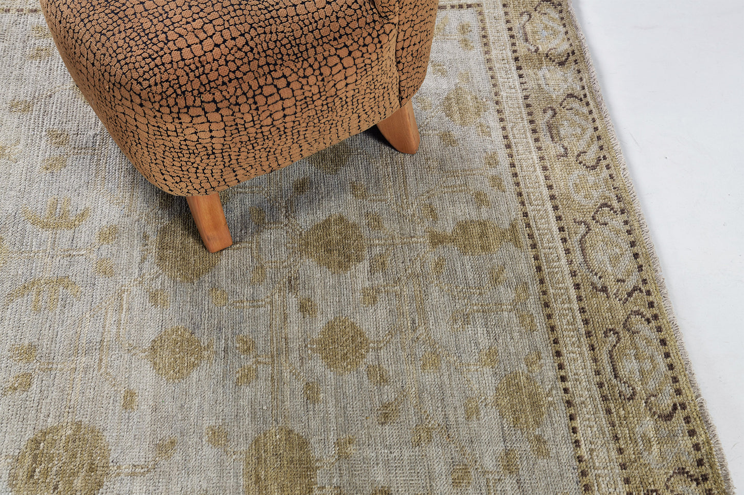 Anar, Muted Revival - artisan revival weave - detailed border and fringe [#2]