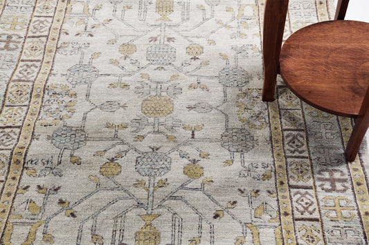 Anar, Muted Revival - artisan revival weave - overhead flat lay view [#3]