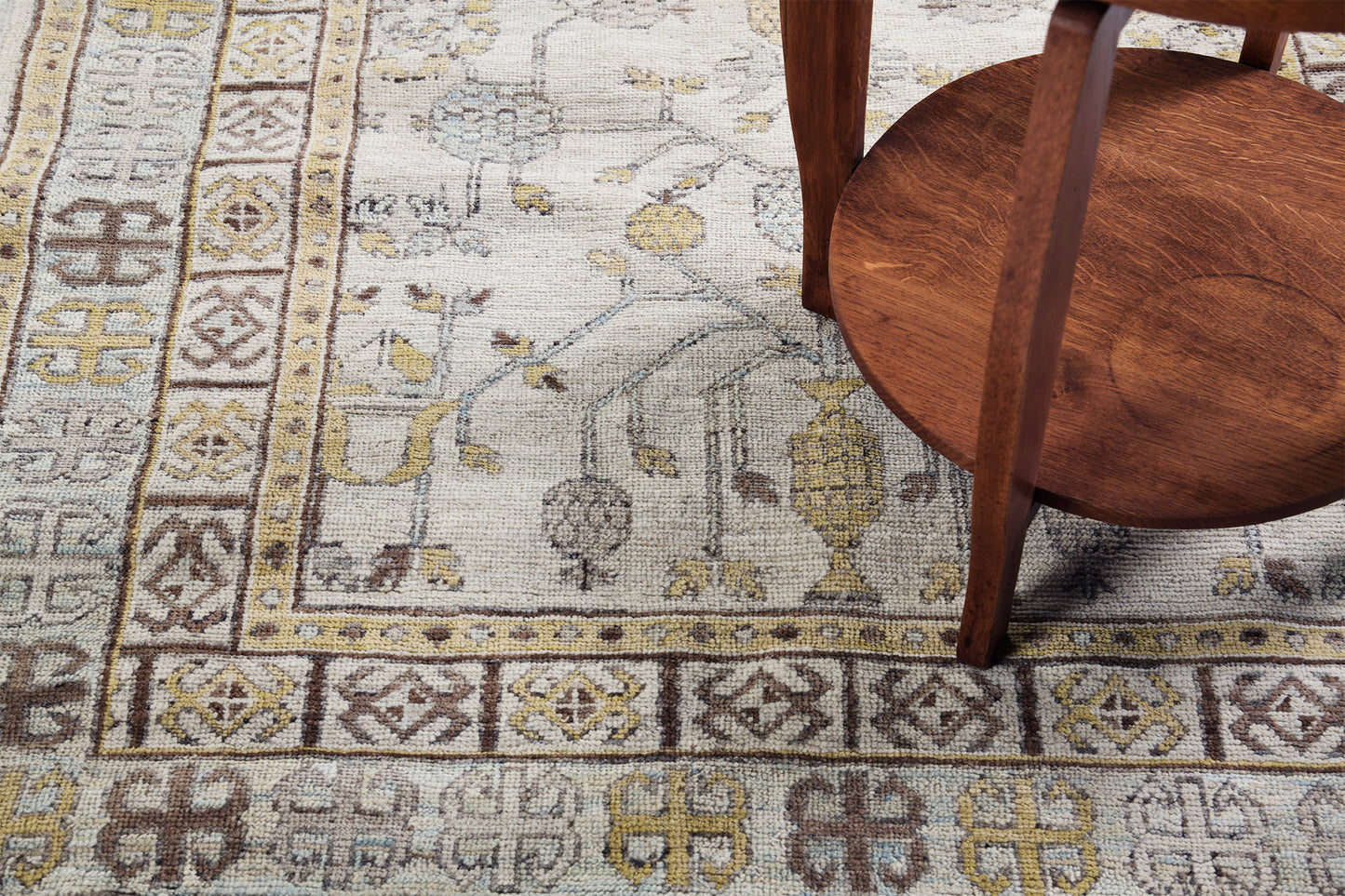 Anar, Muted Revival - artisan revival weave - close-up of weave texture and pile [#3]