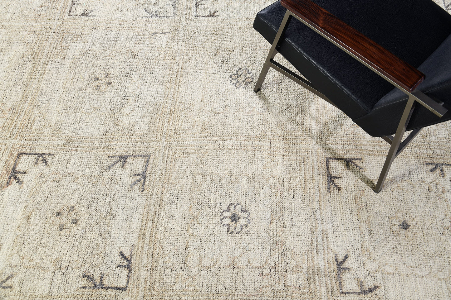 Taraneh, Domicile Collection, Ivory Brown - full length showing color variation