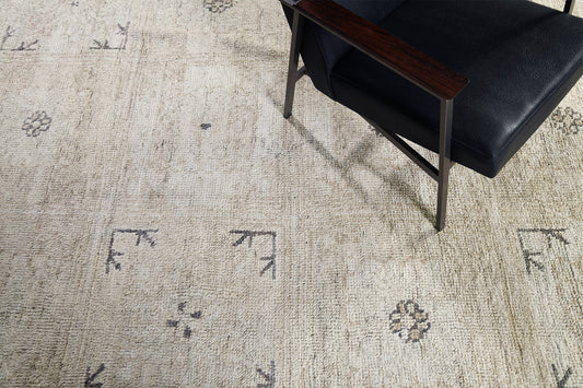 Taraneh, Domicile Collection, Ivory Brown - overhead flat lay view