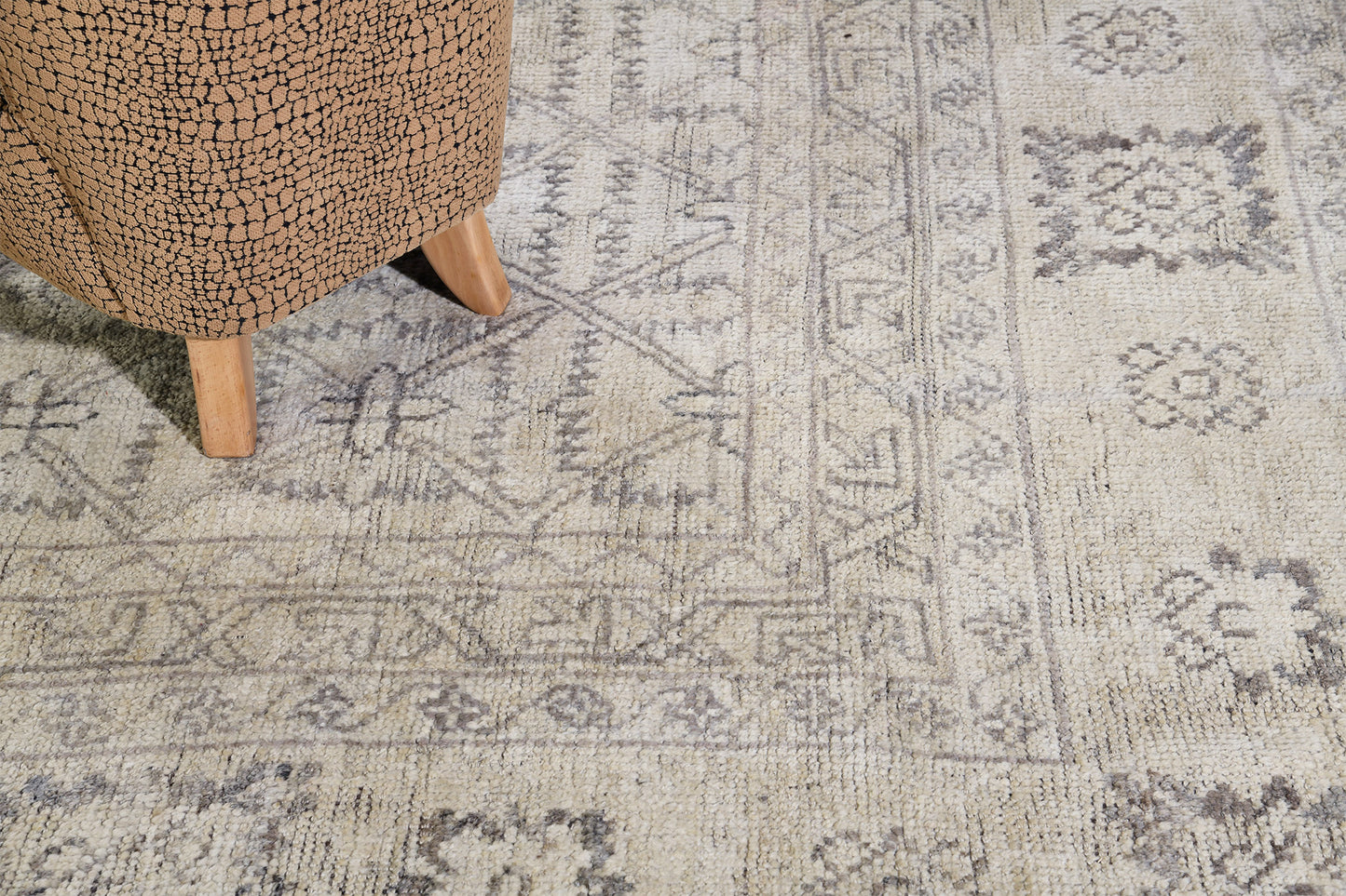 Hazar, Domicile Collection, Pale Earth - close-up of weave texture and pile [#1]