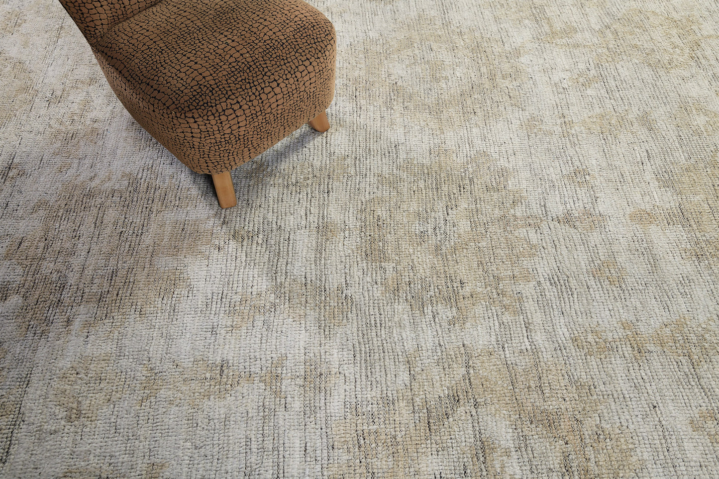 Oushak PQ2, Domicile Collection - close-up of weave texture and pile [#1]