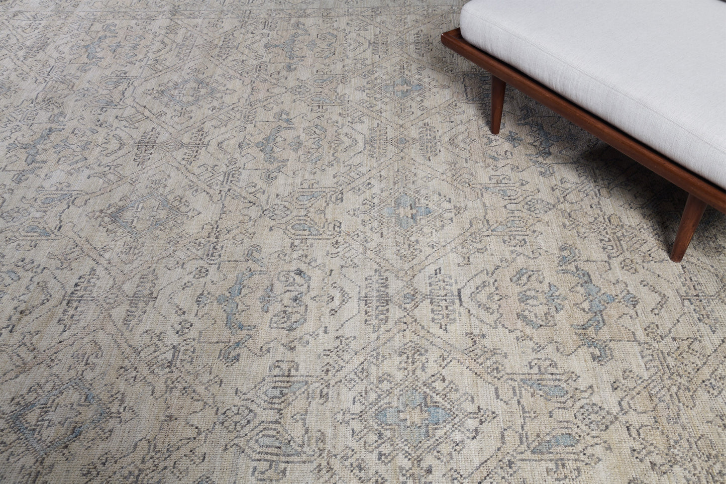 Oushak PQ3, Domicile Collection - close-up of weave texture and pile [#1]