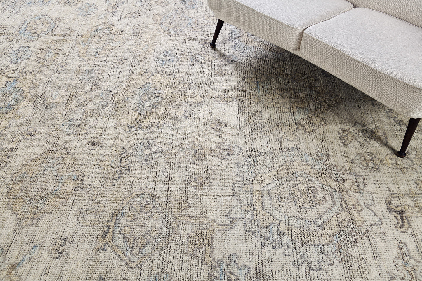 Oushak PQ2, Domicile Collection - close-up of weave texture and pile [#2]