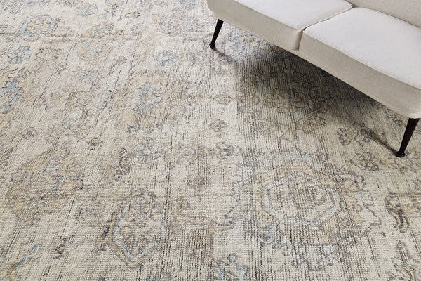 Oushak PQ2, Domicile Collection - close-up of weave texture and pile [#2]