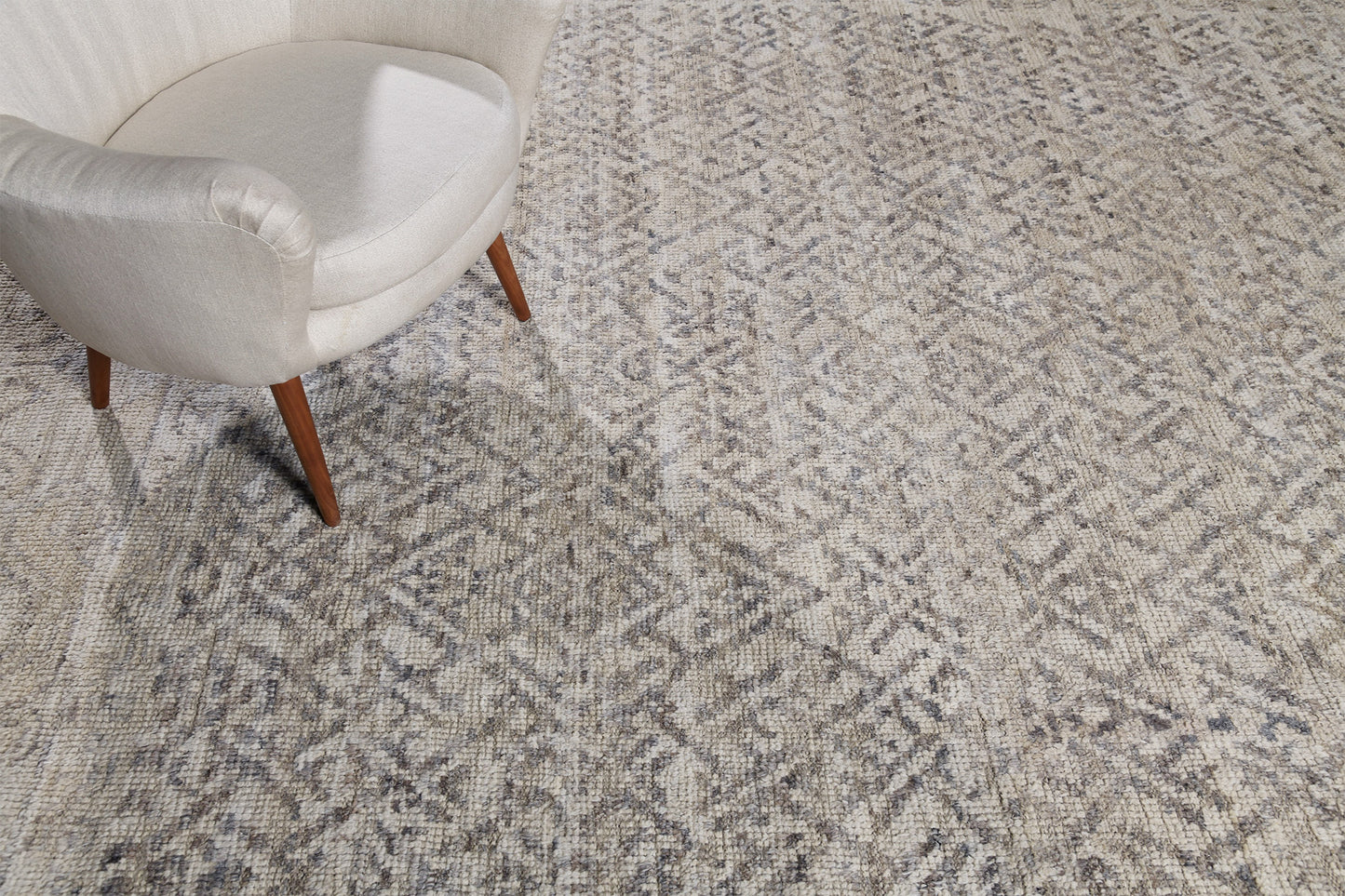 Dandan, Domicile Collection, Ivory Mist - close-up of weave texture and pile