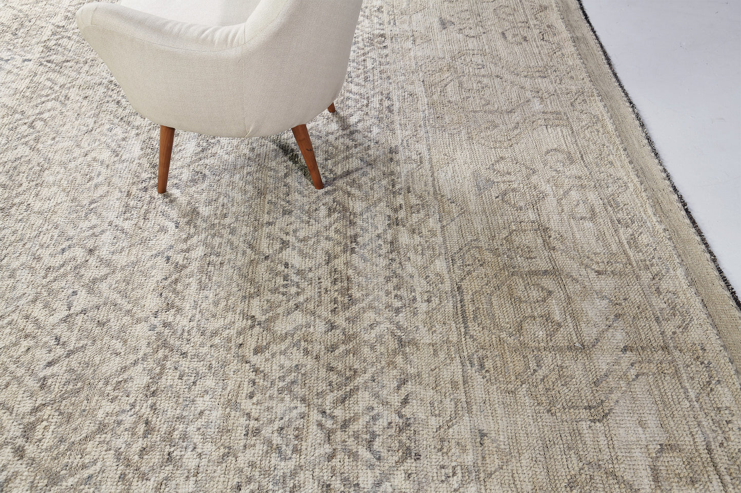 Dandan, Domicile Collection, Ivory Mist - full length showing color variation