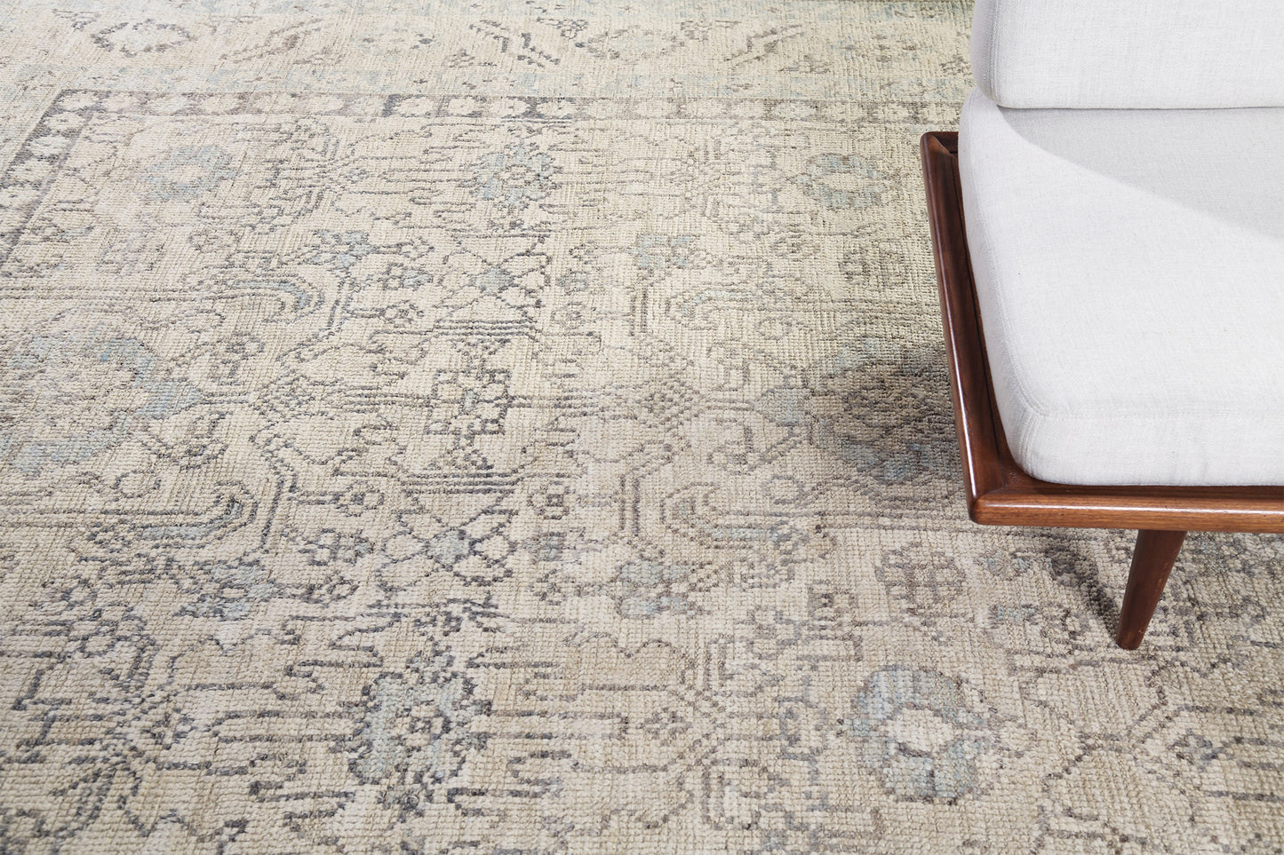 Boostan Seasons, Domicile Collection, Silver - close-up of weave texture and pile