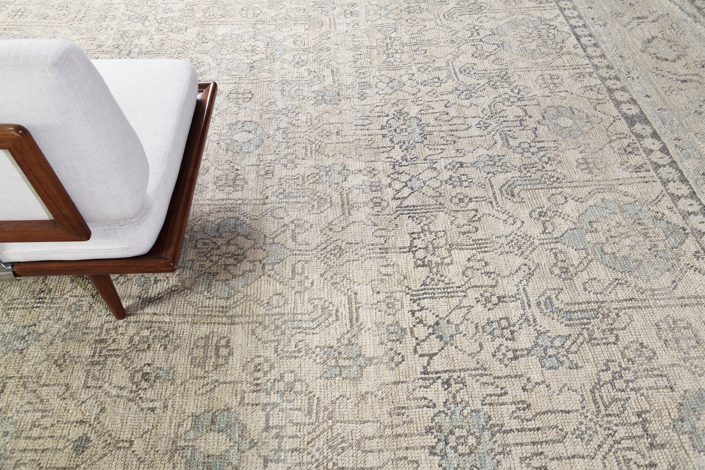 Boostan Seasons, Domicile Collection, Silver - detailed border and fringe