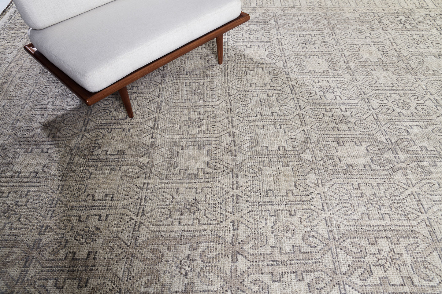 Shanbalileh, Domicile Collection, Umbra Mist - close-up of weave texture and pile