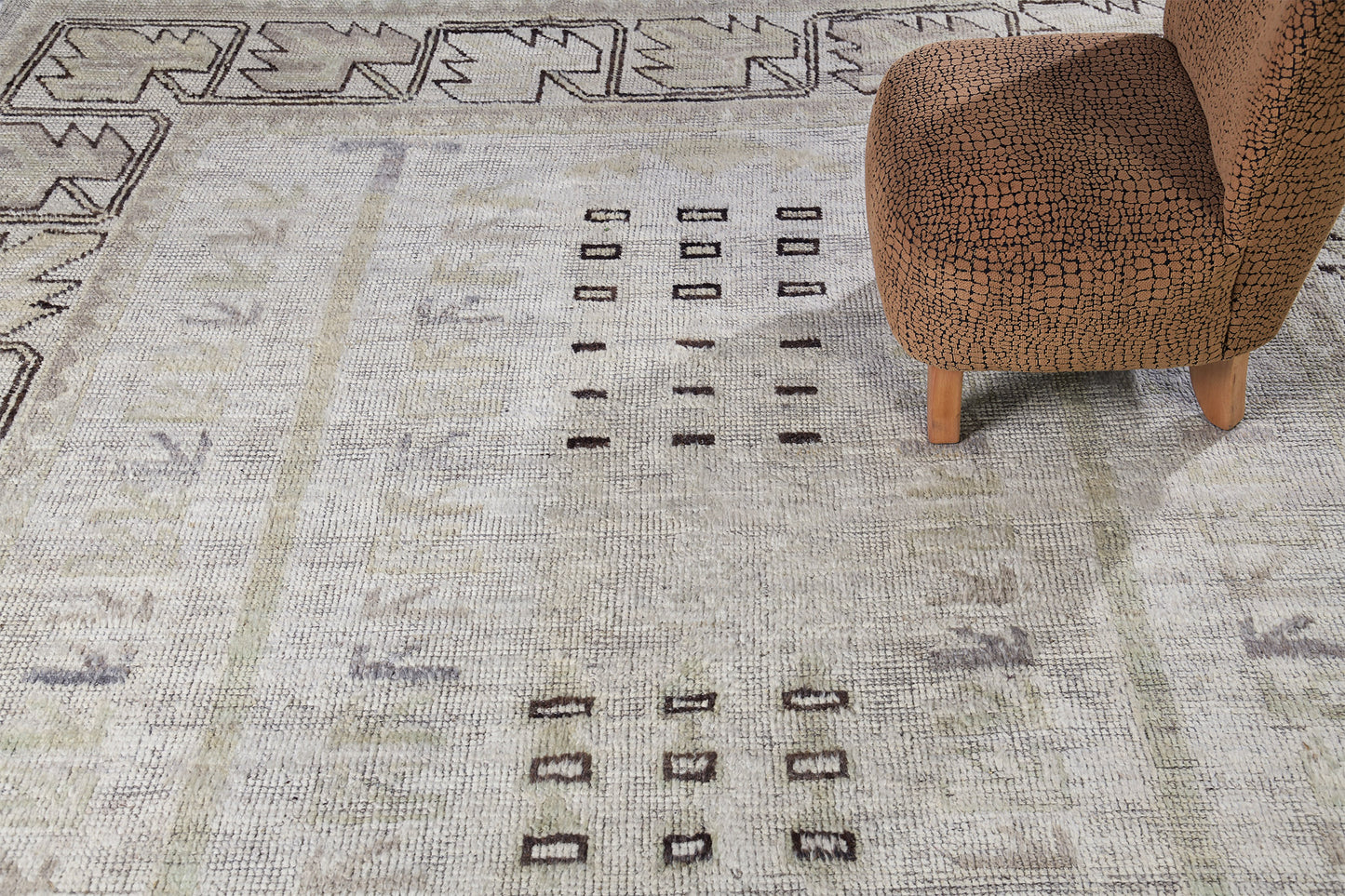 Kazak, Domicile Collection - close-up of weave texture and pile [#4]