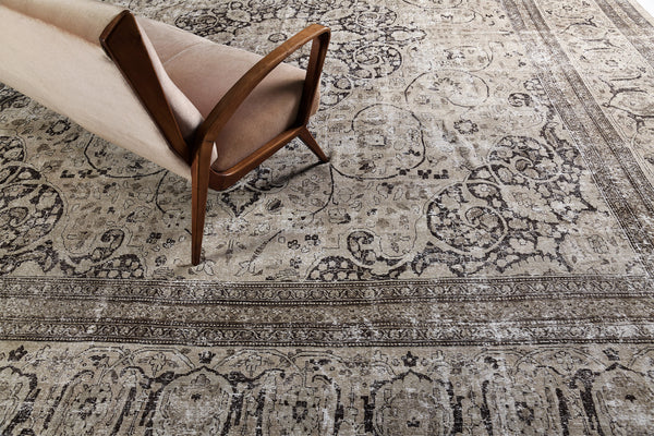 Antique Persian Tabriz - full length showing color variation [#29]