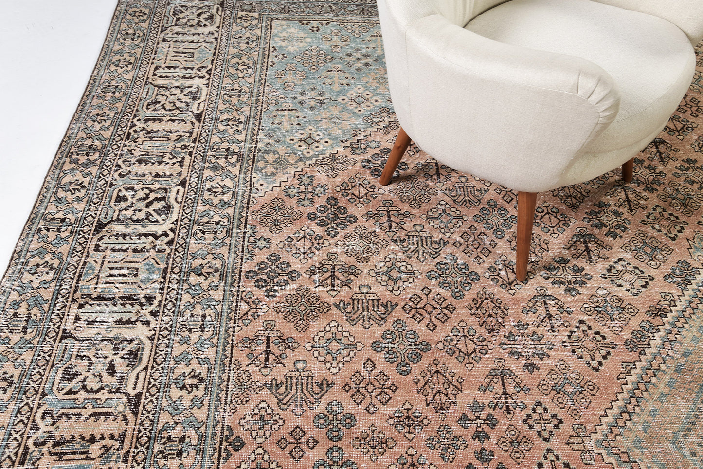 Antique Persian Joshegan - styled in room setting [#2]