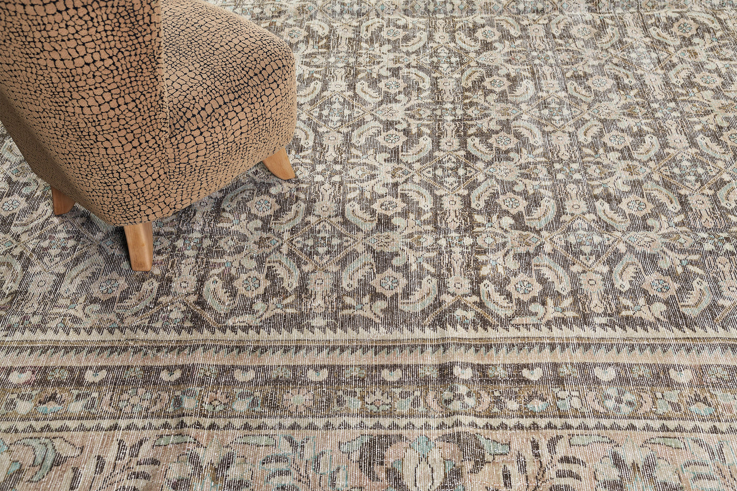 Antique Persian Malayer - overhead flat lay view [#15]