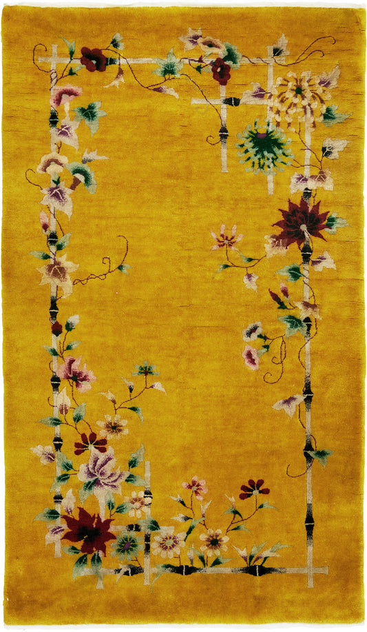 Antique Chinese Art Deco - hand-knotted in China - one-of-a-kind handmade area rug [#1]