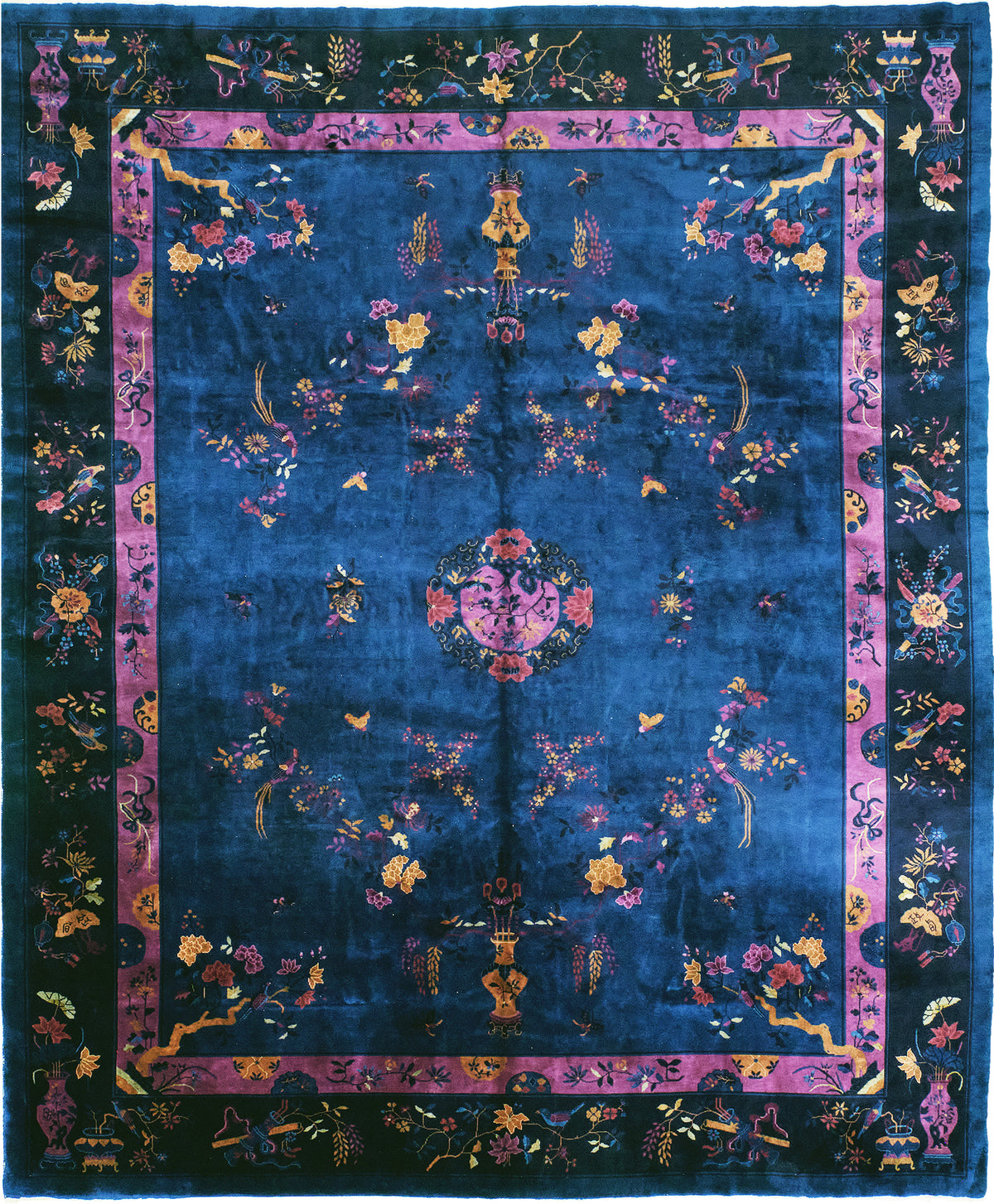 Antique Chinese Art Deco - hand-knotted in China - one-of-a-kind handmade area rug [#3]