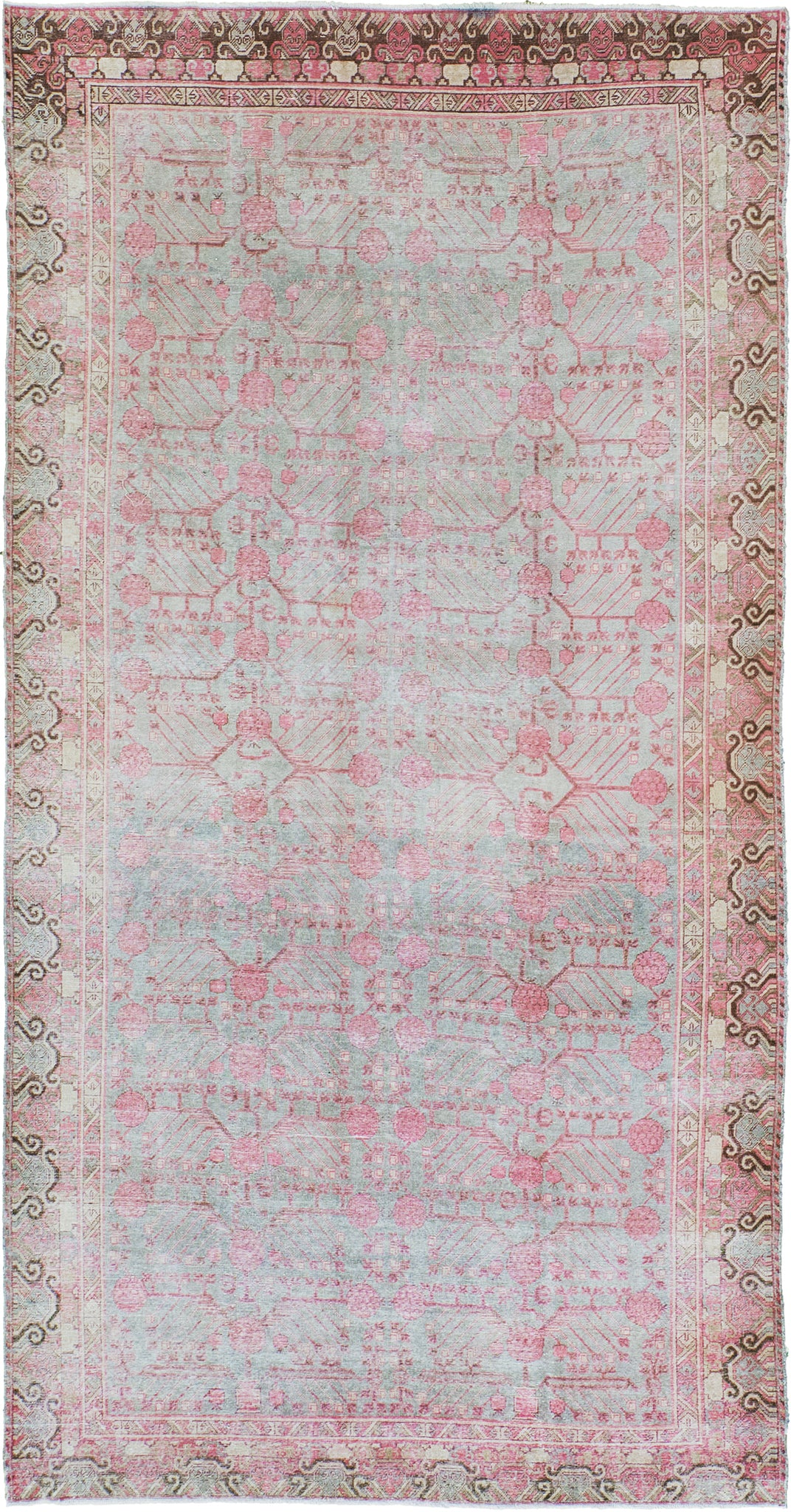 Antique Turkestan Khotan - East Turkestan Khotan - one-of-a-kind handmade area rug [#3]