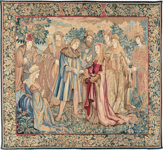 Antique Brussel Tapestry Silk Foundation