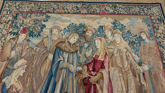 Antique Brussel Tapestry Silk Foundation