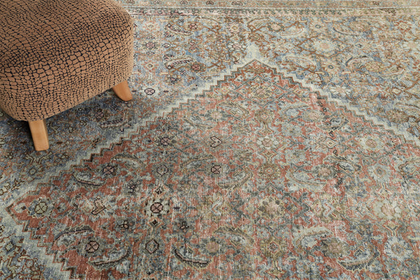 Antique Persian Mahal - overhead flat lay view [#11]