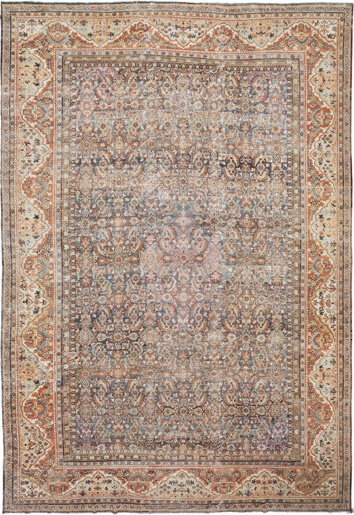 Antique Persian Mahal - one-of-a-kind handmade area rug [#12]