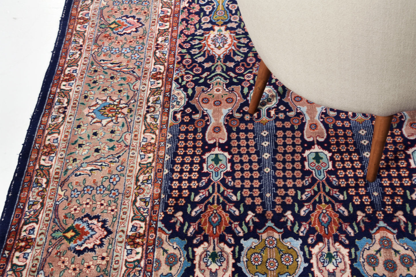 Vintage Persian Tabriz - full length showing color variation [#8]