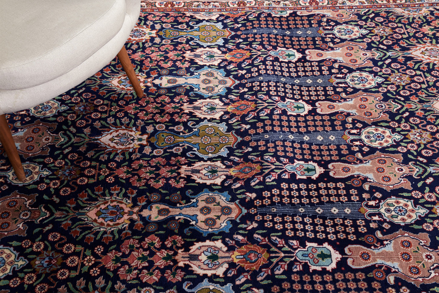 Vintage Persian Tabriz - overhead flat lay view [#9]