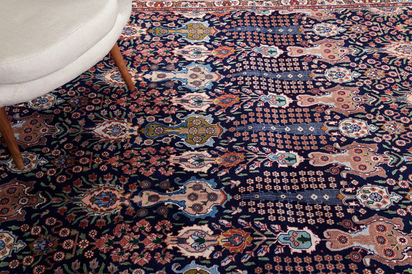 Vintage Persian Tabriz - overhead flat lay view [#8]