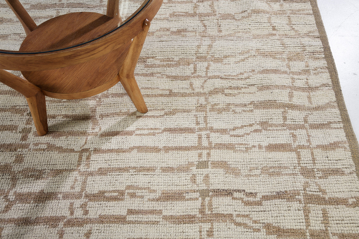 Gwasila, Atlas Collection, Ivory Clay - close-up of weave texture and pile