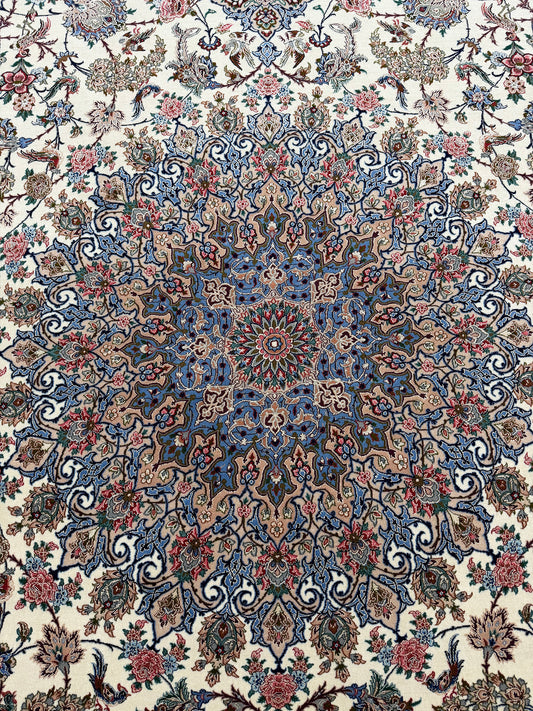 Ex-Fine Isfahan Silk Foundation signed Kamkhah