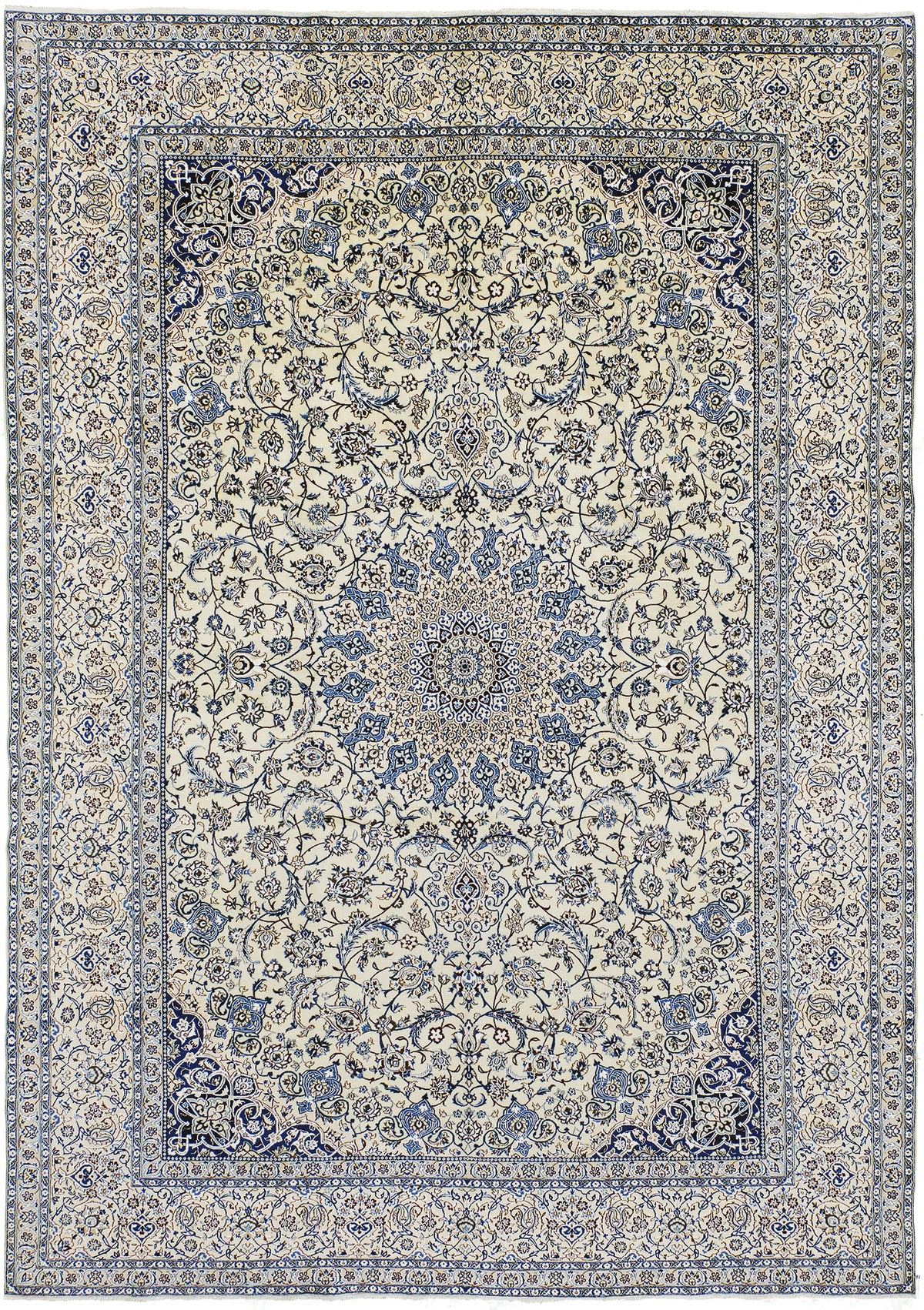 Fine Persian Naien - one-of-a-kind handmade area rug