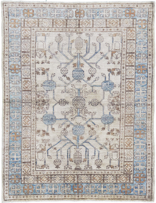 Khotan Revival, Muted Revival - East Turkestan Khotan - one-of-a-kind handmade area rug [#2]