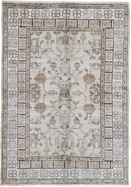 Khotan Revival, Muted Revival - East Turkestan Khotan - one-of-a-kind handmade area rug [#3]
