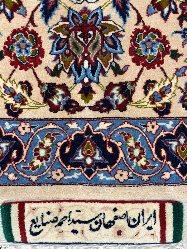 Vintage Persian Tabriz Signed by Sanaieh - styled in room setting [#2]