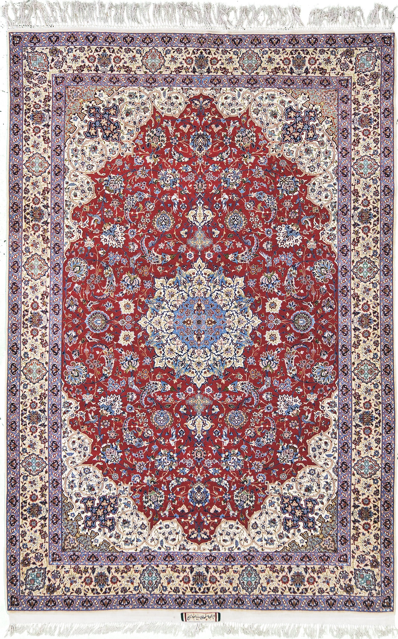 Vintage Persian Tabriz Signed by Sanaieh - one-of-a-kind handmade area rug [#2]
