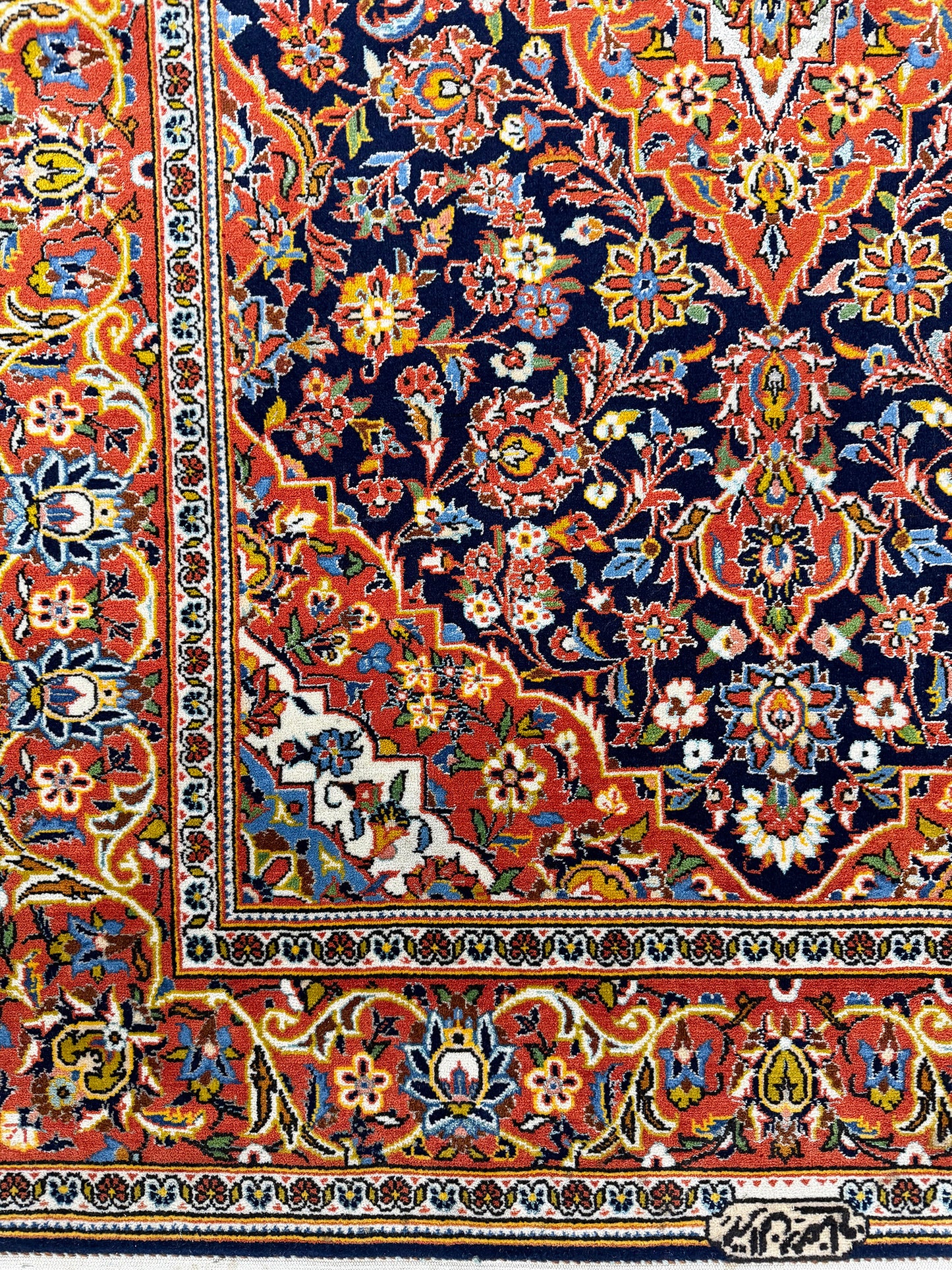 Vintage Persian Kashan - styled in room setting [#1]