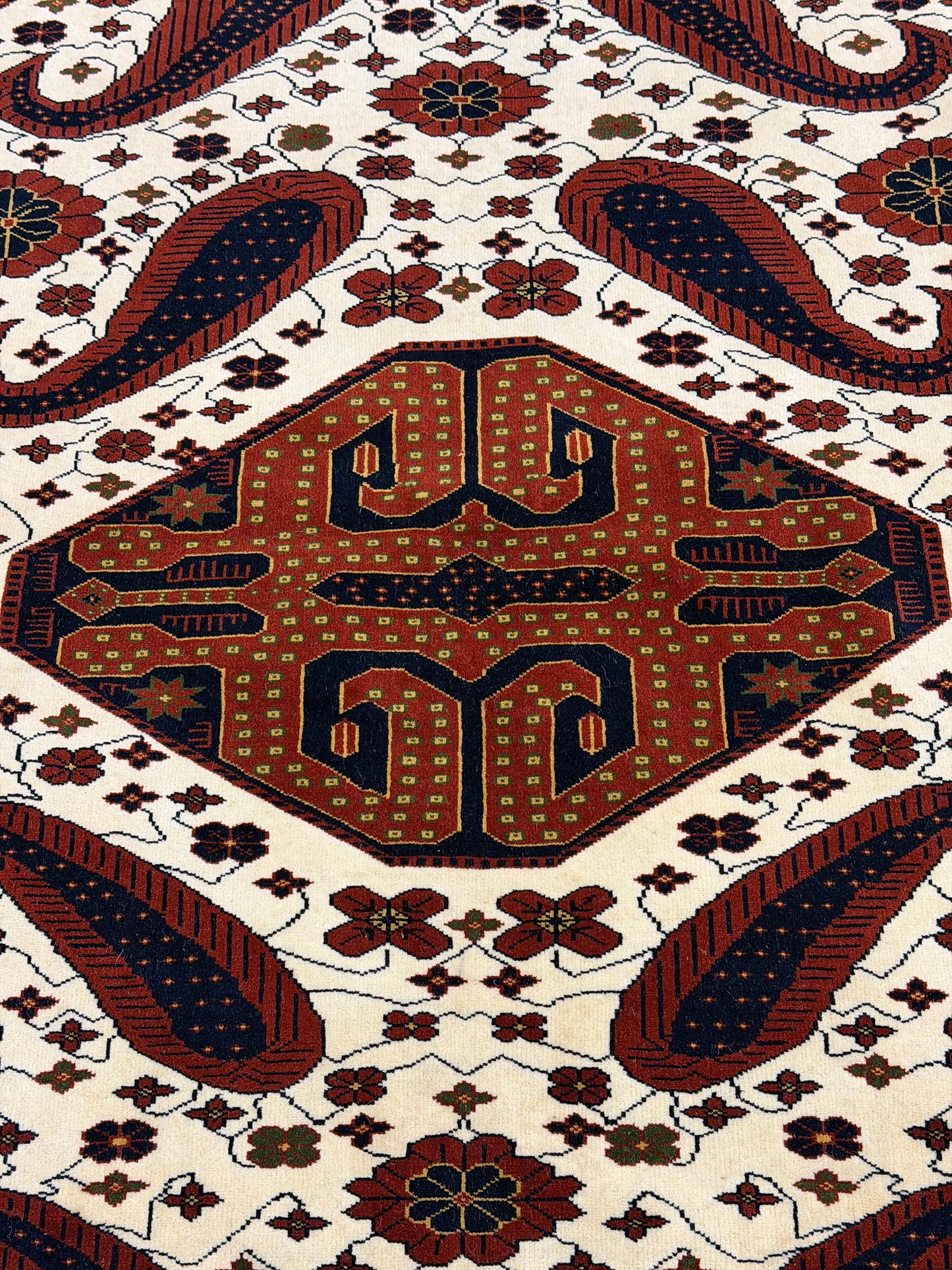 Vintage Persian Ghochan - overhead flat lay view [#1]