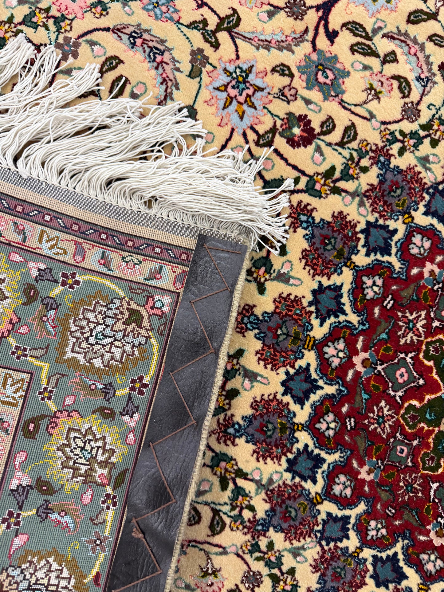 Vintage Fine Persian Tabriz - styled in room setting [#1]